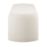 Brocade Boucle Upholstered Bench in Ivory