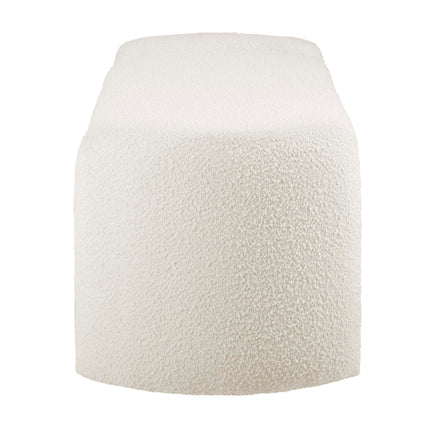 Nebula Boucle Upholstered Bench in Ivory
