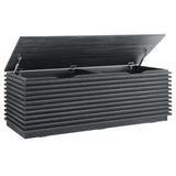 Vera Storage Bench in Charcoal