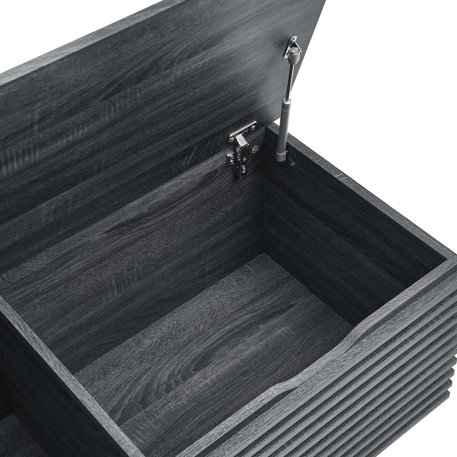Vera Storage Bench in Charcoal