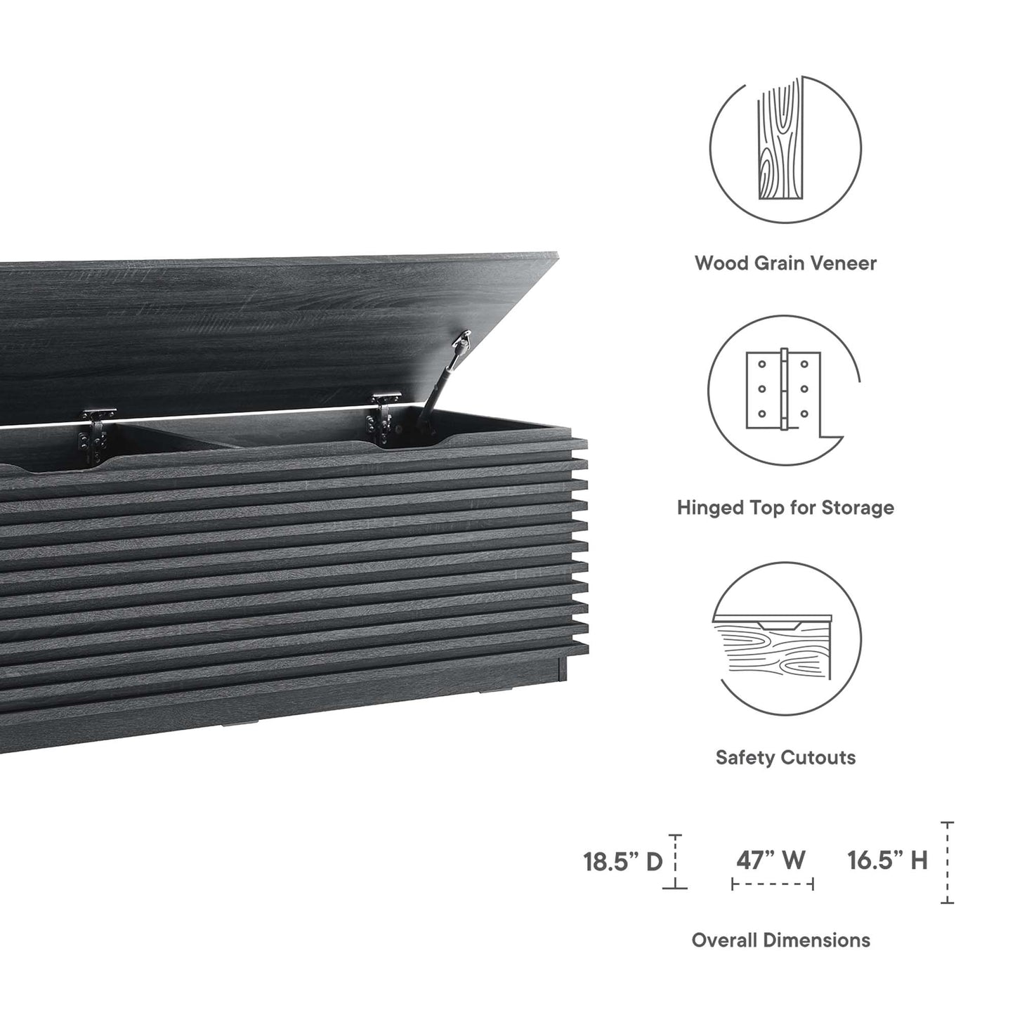 Render Storage Bench by Furniture For America