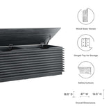 Vera Storage Bench in Charcoal