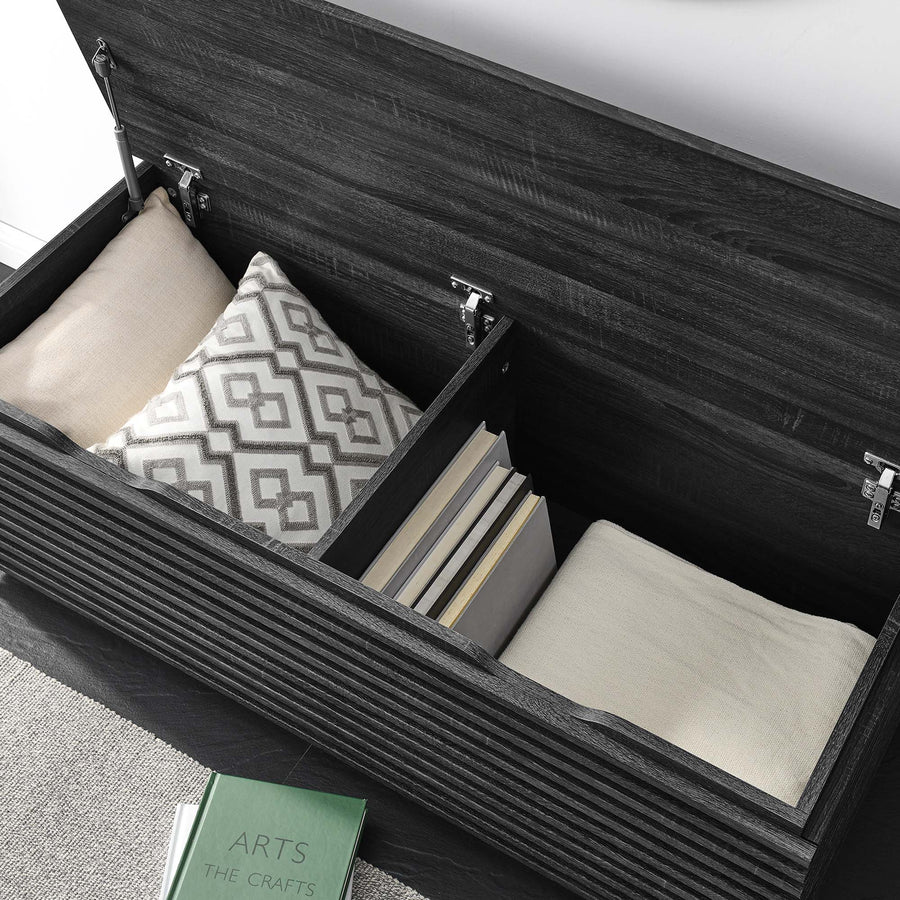 Vera Storage Bench in Charcoal