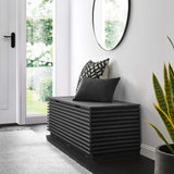 Vera Storage Bench in Charcoal