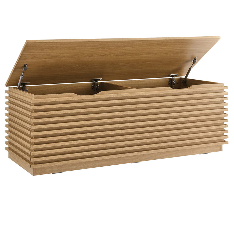 Vera Storage Bench in Oak