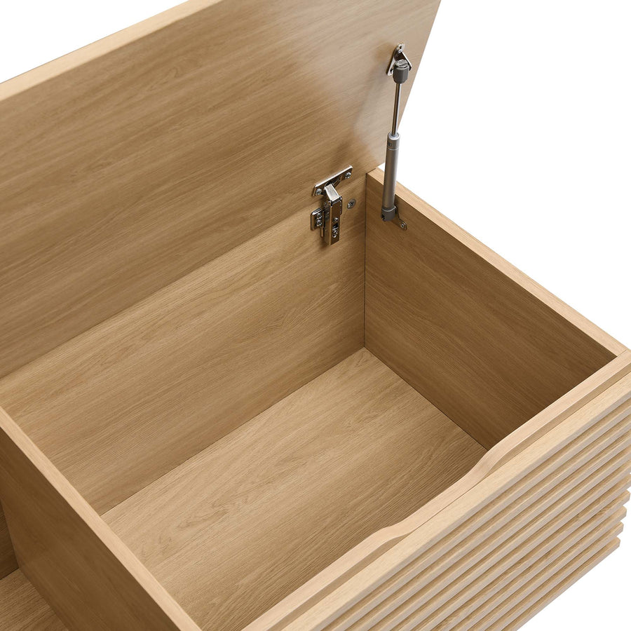 Vera Storage Bench in Oak
