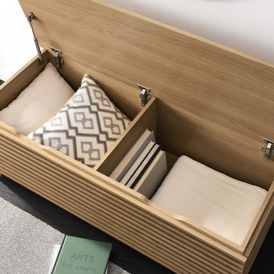 Vera Storage Bench in Oak