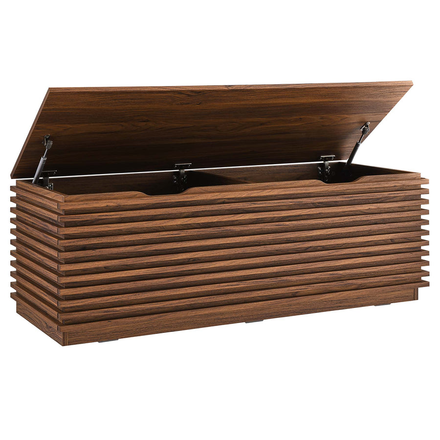 Vera Storage Bench in Walnut