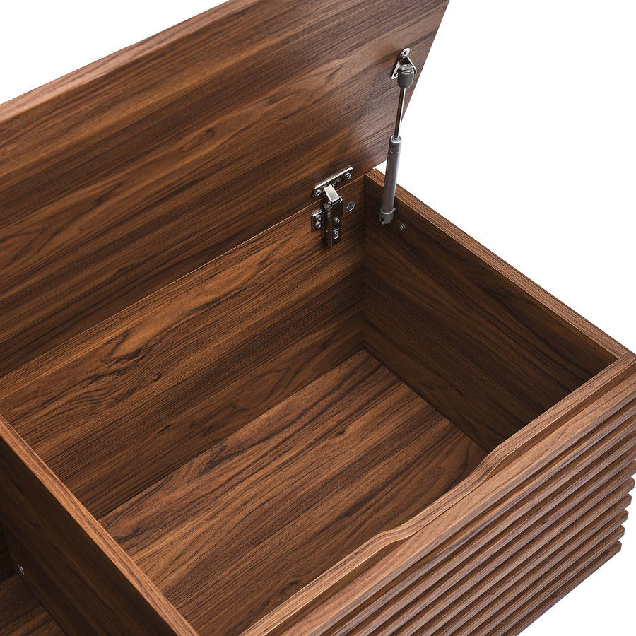 Vera Storage Bench in Walnut