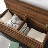 Vera Storage Bench in Walnut