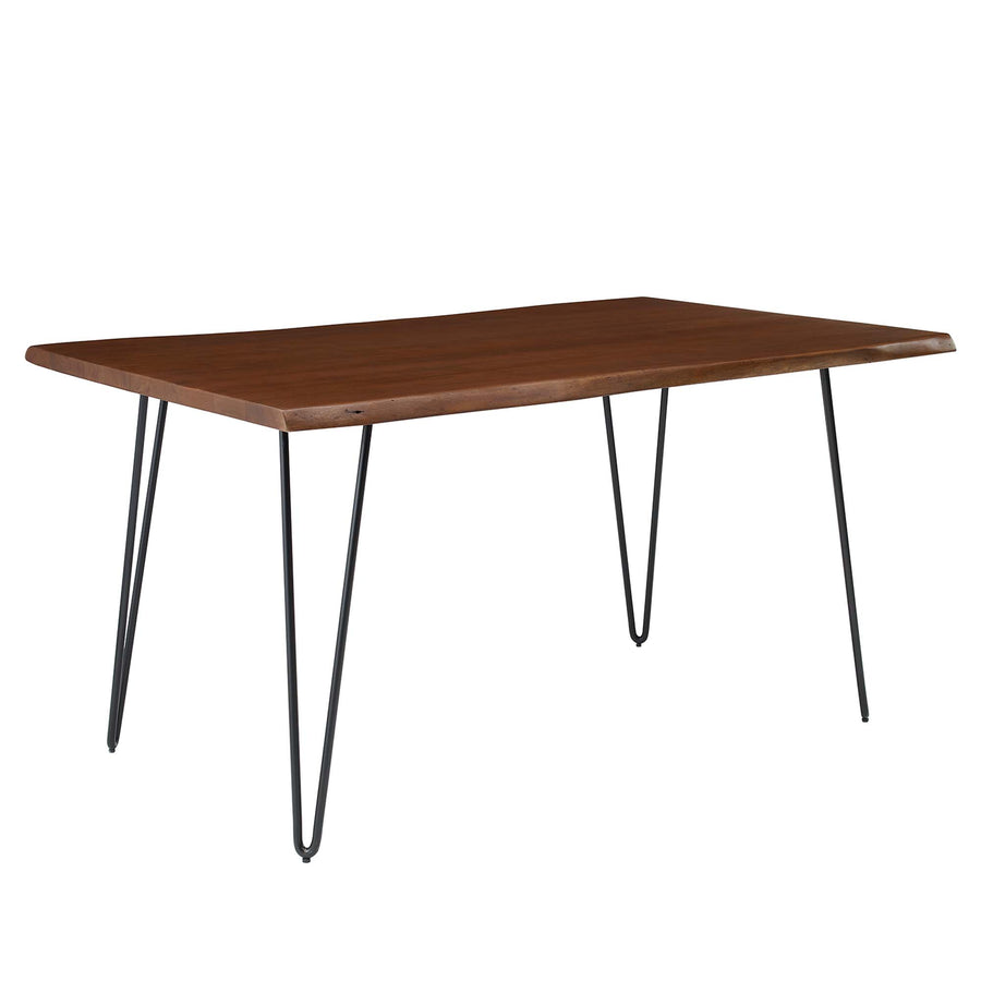 Coir 60" Live Edge Acacia Wood Acacia Wood Dining Table in Black Walnut