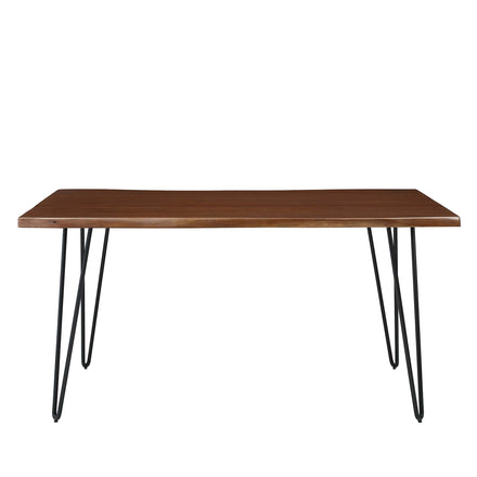 Ardor 60" Live Edge Acacia Wood Acacia Wood Dining Table in Black Walnut
