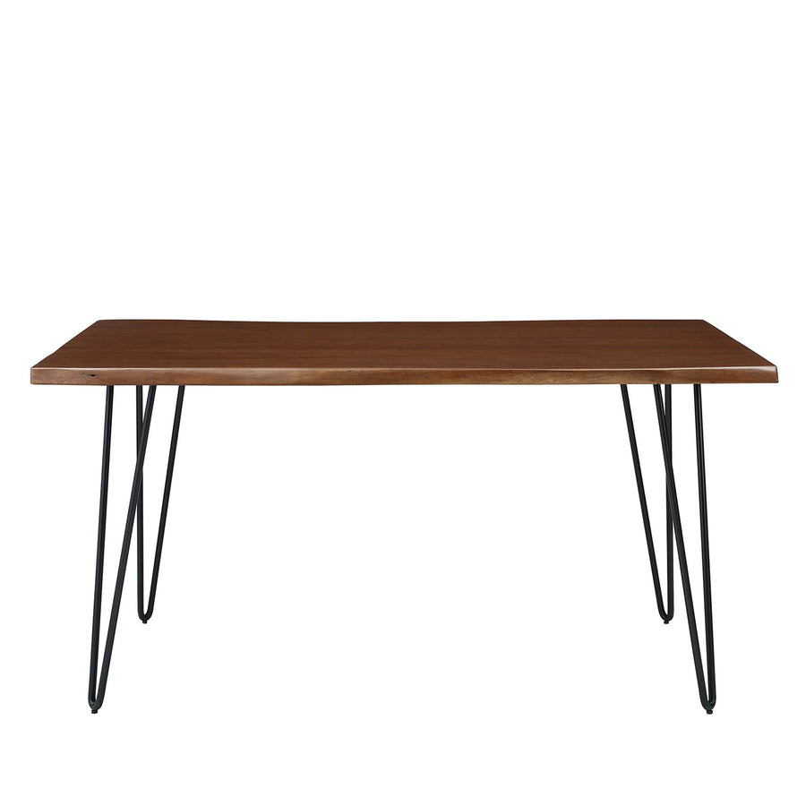 Coir 60" Live Edge Acacia Wood Acacia Wood Dining Table in Black Walnut
