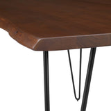 Coir 60" Live Edge Acacia Wood Acacia Wood Dining Table in Black Walnut