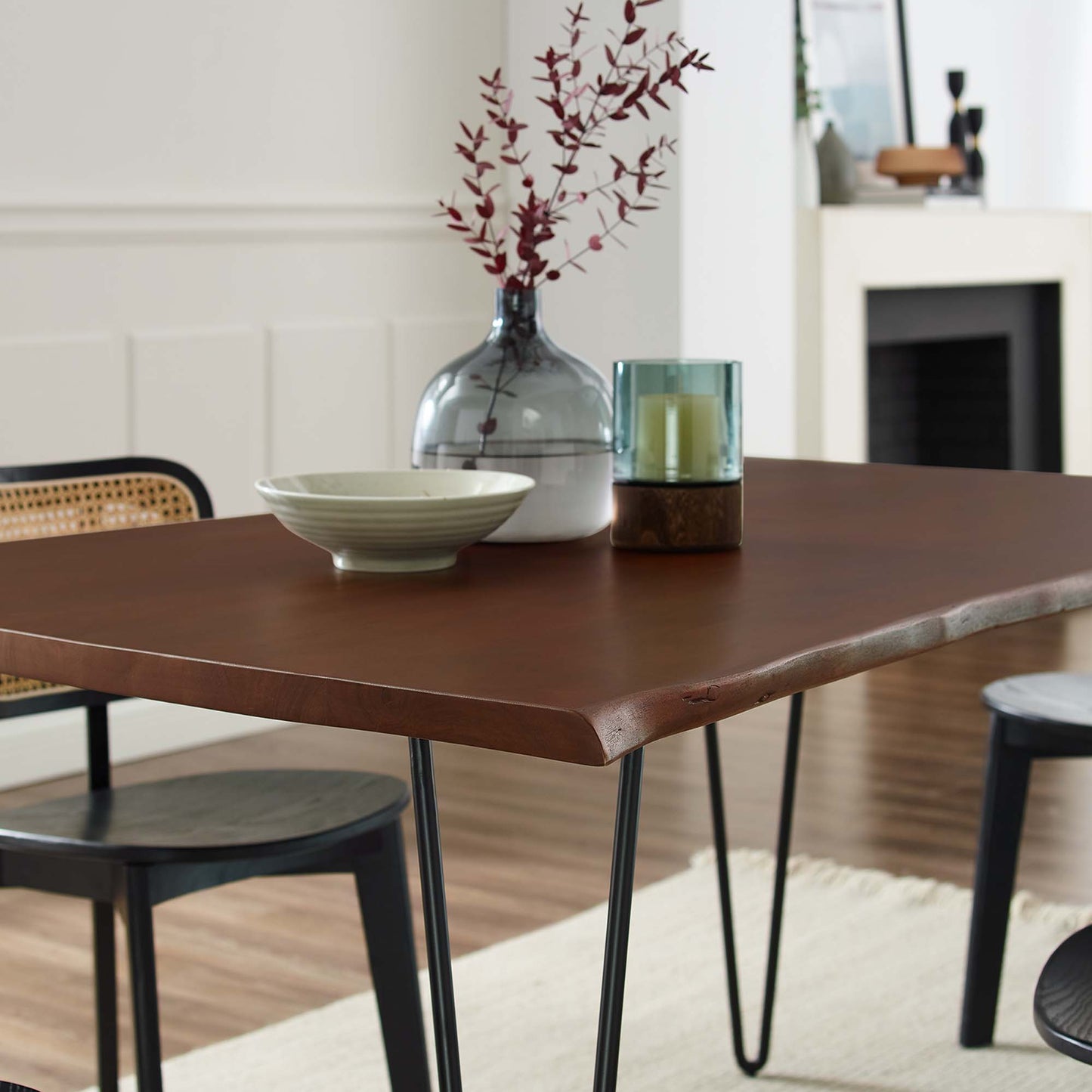 Ardor 60" Live Edge Acacia Wood Acacia Wood Dining Table by Furniture For America