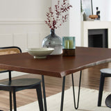 Coir 60" Live Edge Acacia Wood Acacia Wood Dining Table in Black Walnut