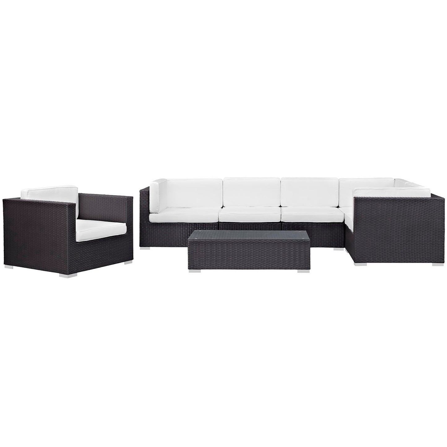 Corona 7 Piece Outdoor Patio Sectional Set by Furniture For America