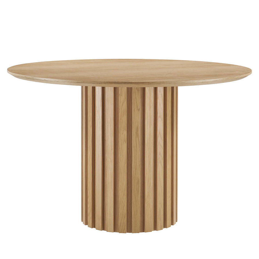 Quintessa 47" Round Dining Table in Oak
