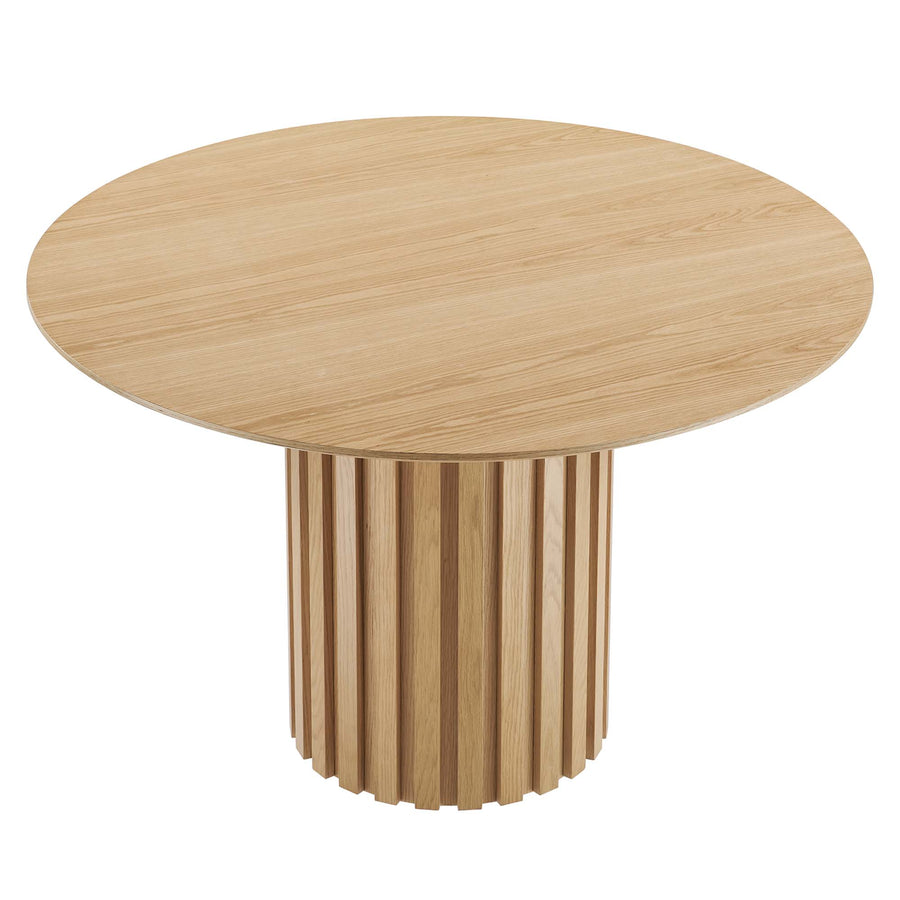 Quintessa 47" Round Dining Table in Oak