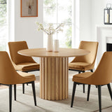 Quintessa 47" Round Dining Table in Oak