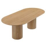 Quintessa 95" Oval Dining Table in Oak