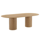Quintessa 95" Oval Dining Table in Oak