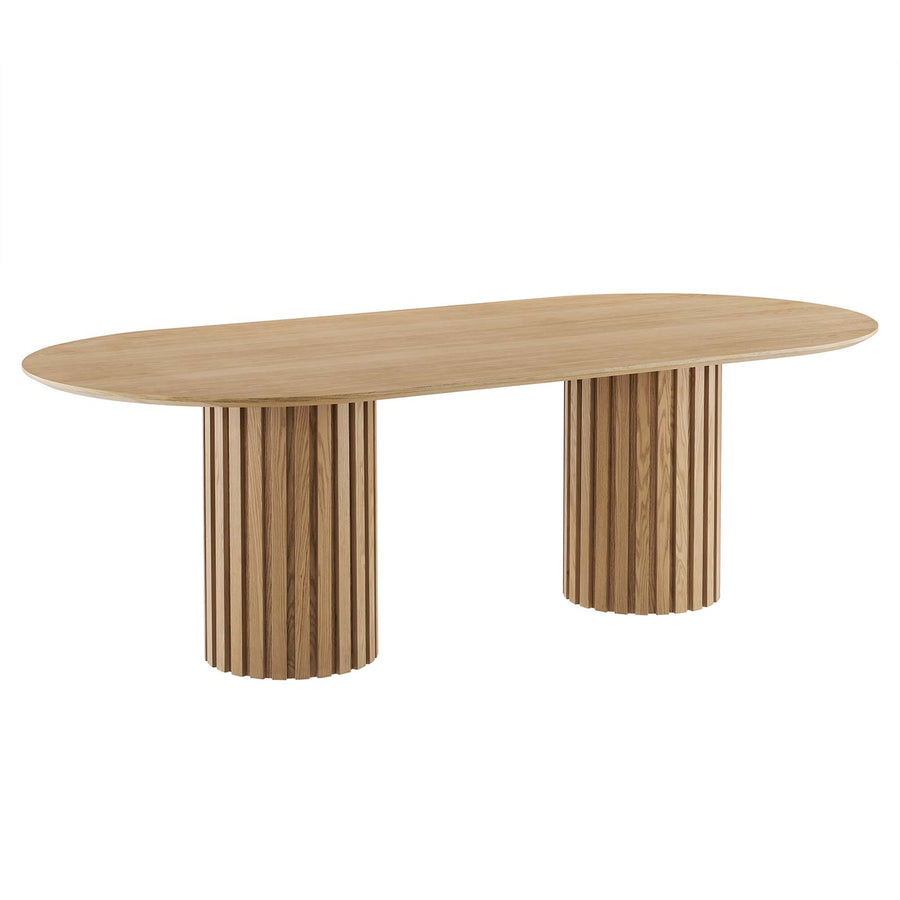 Quintessa 95" Oval Dining Table in Oak