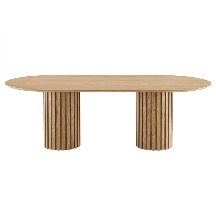 Quintessa 95" Oval Dining Table in Oak