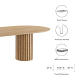 Quintessa 95" Oval Dining Table in Oak