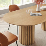 Quintessa 95" Oval Dining Table in Oak
