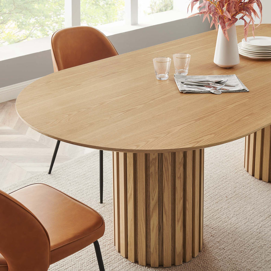 Quintessa 95" Oval Dining Table in Oak