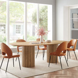 Quintessa 95" Oval Dining Table in Oak