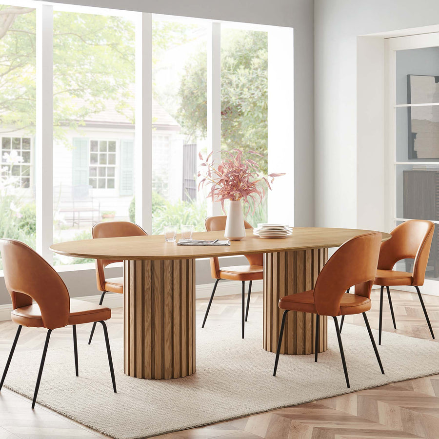 Quintessa 95" Oval Dining Table in Oak