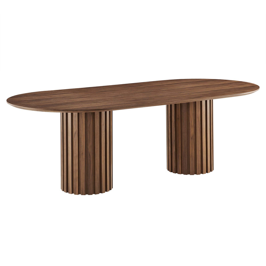 Quintessa 95" Oval Dining Table in Walnut