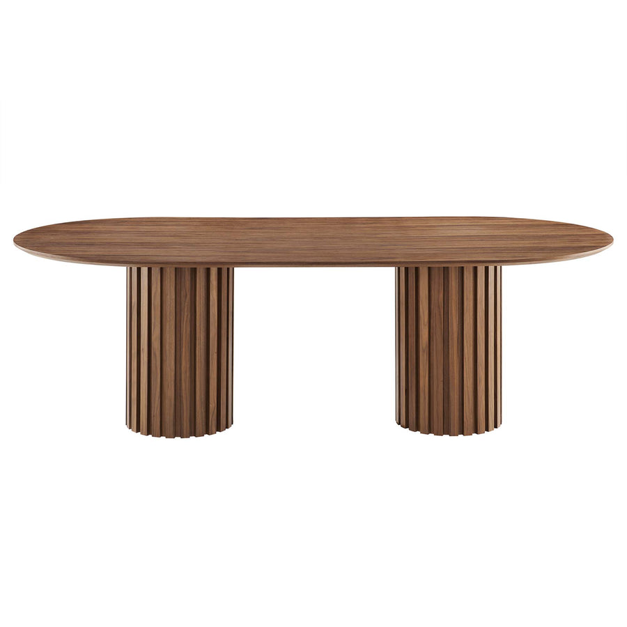 Quintessa 95" Oval Dining Table in Walnut