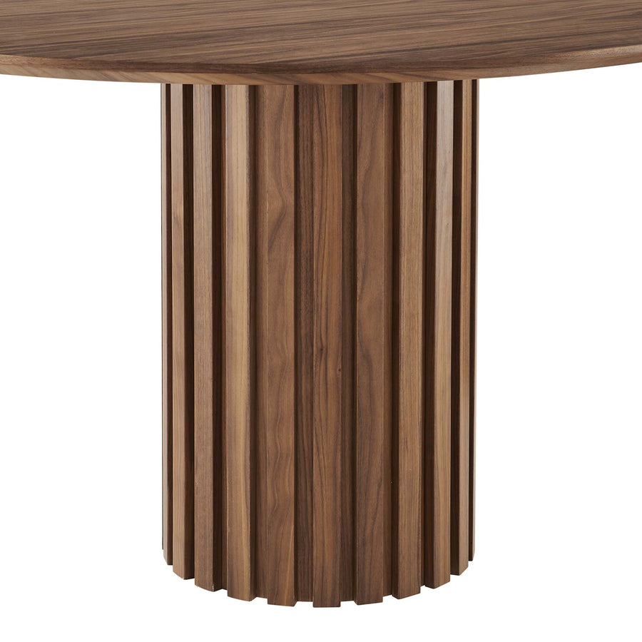 Quintessa 95" Oval Dining Table in Walnut