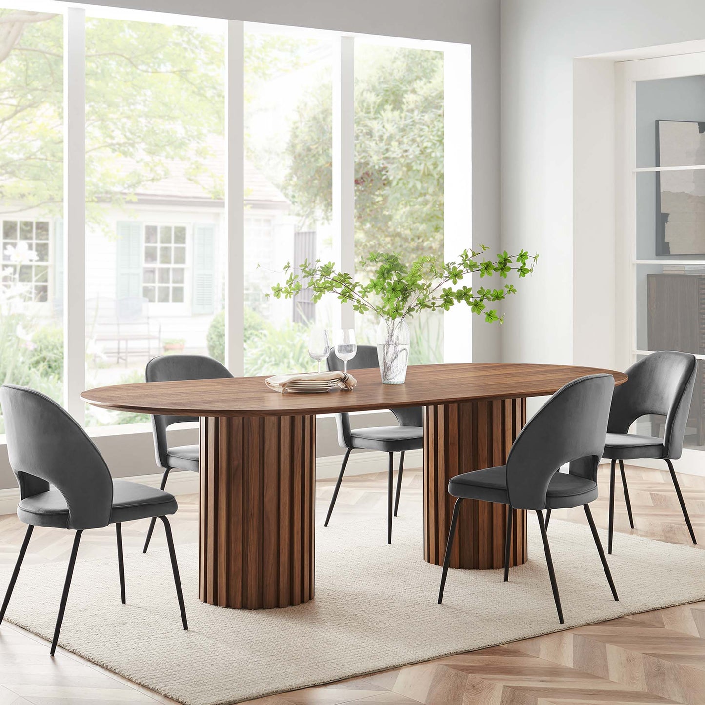 Senja 95" Oval Dining Table by Furniture For America