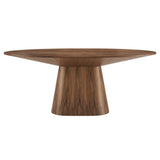 Barrel 75" Oval Dining Table in Walnut