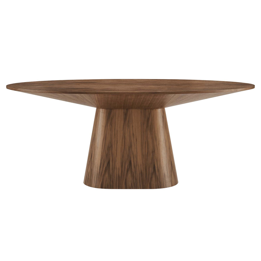 Barrel 75" Oval Dining Table in Walnut
