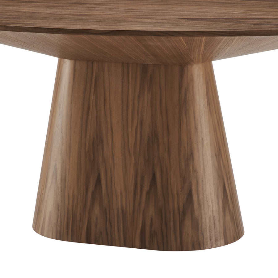 Barrel 75" Oval Dining Table in Walnut