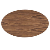 Barrel 75" Oval Dining Table in Walnut