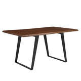 Verdelho 60" Live Edge Acacia Wood Acacia Wood Dining Table in Black Walnut