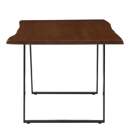 Viggo 60" Live Edge Acacia Wood Acacia Wood Dining Table by Furniture For America