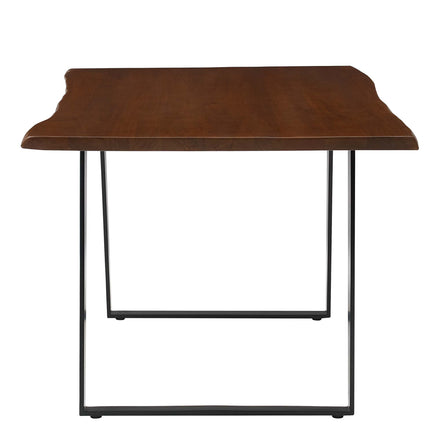 Viggo 60" Live Edge Acacia Wood Acacia Wood Dining Table in Black Walnut
