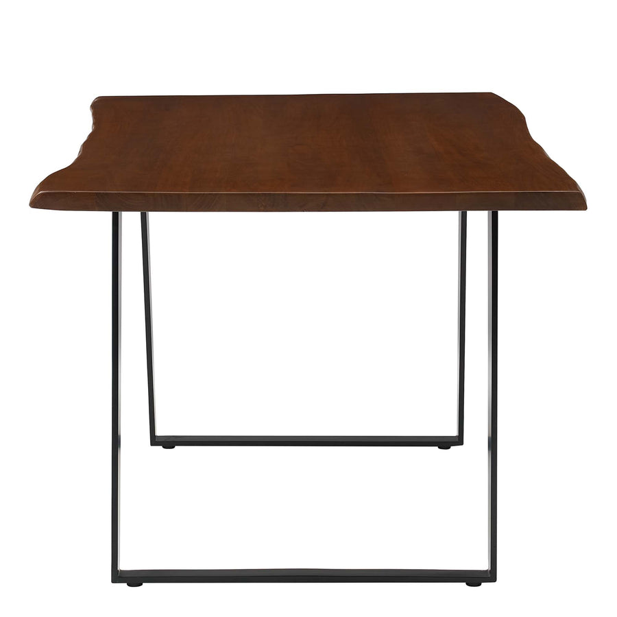 Verdelho 60" Live Edge Acacia Wood Acacia Wood Dining Table in Black Walnut