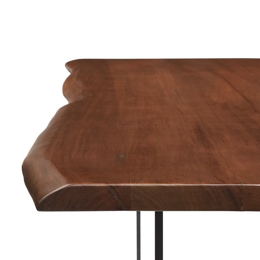 Verdelho 60" Live Edge Acacia Wood Acacia Wood Dining Table in Black Walnut
