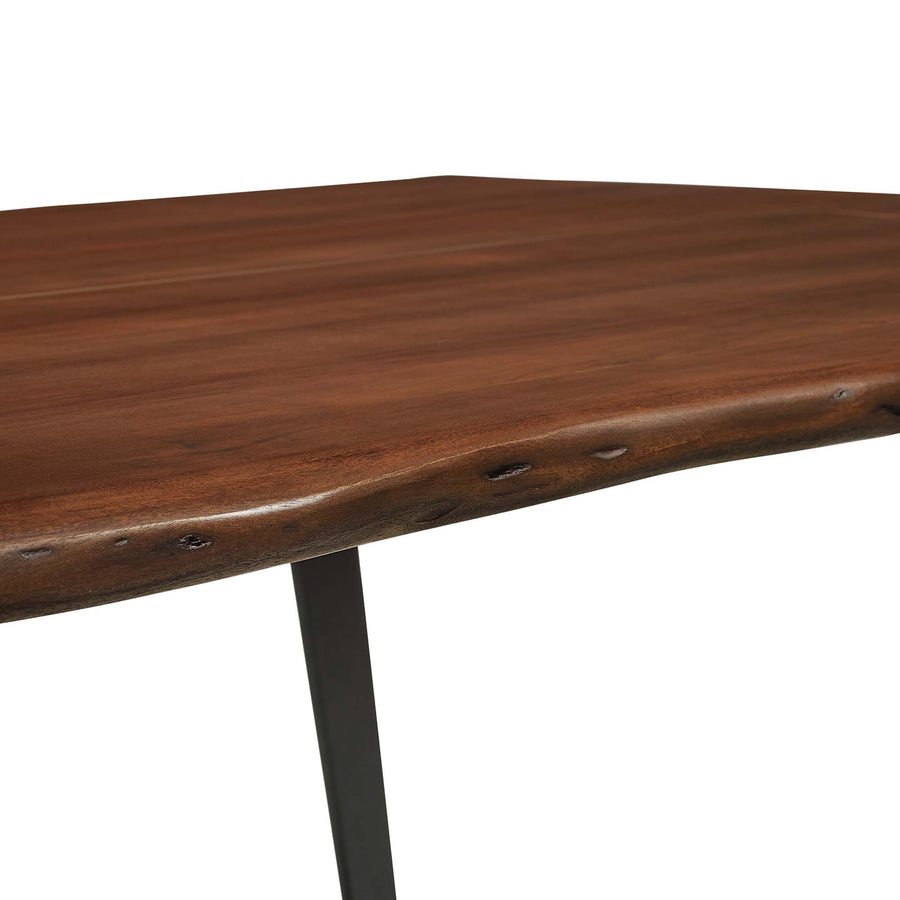 Verdelho 60" Live Edge Acacia Wood Acacia Wood Dining Table in Black Walnut
