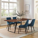 Verdelho 74" Live Edge Acacia Wood Dining Table in Black Walnut