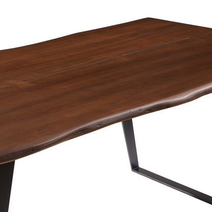 Viggo 74" Live Edge Acacia Wood Dining Table by Furniture For America