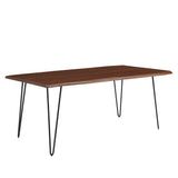 Coir 74" Live Edge Acacia Wood Acacia Wood Dining Table in Black Walnut